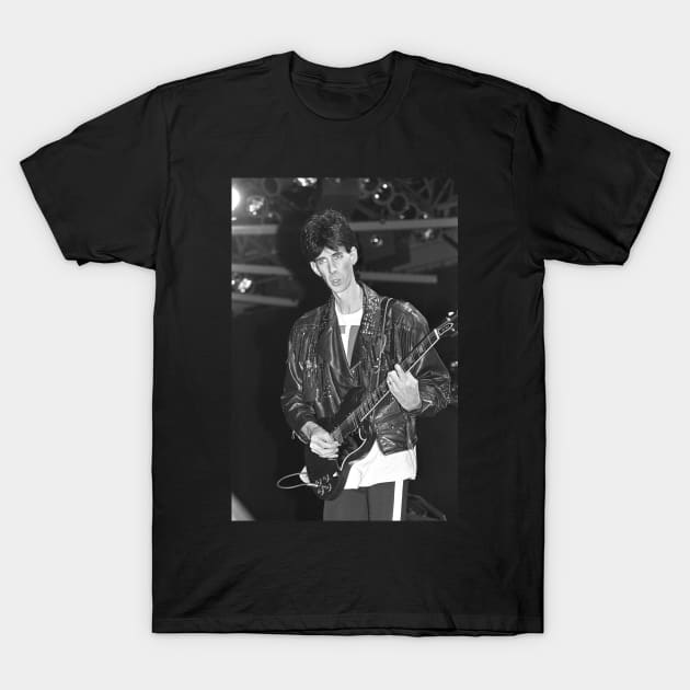 Ric Ocasek The Cars BW Photograph T-Shirt by Concert Photos